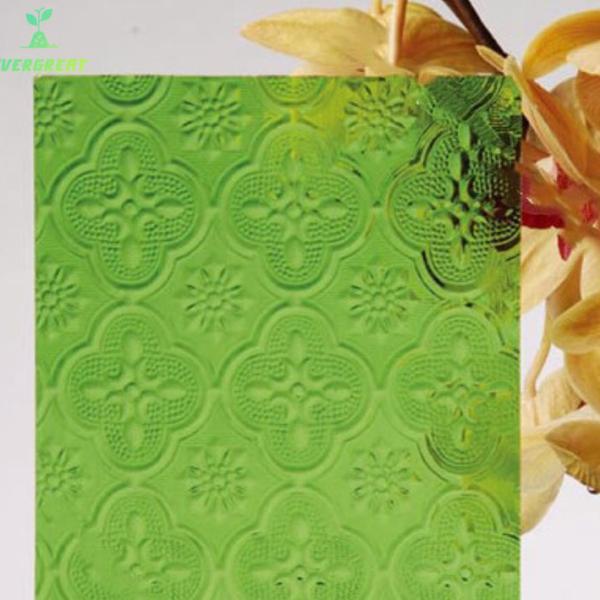Green Flora Figured Glass